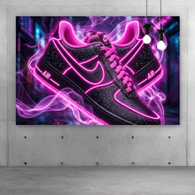 Lade das Bild in den Galerie-Viewer, Leinwandbild Neon Sneaker mit urbanem Flair Querformat