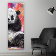 Lade das Bild in den Galerie-Viewer, Spannrahmenbild Niedlicher Panda Graffiti Panorama Hoch