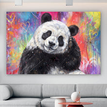 Lade das Bild in den Galerie-Viewer, Poster Niedlicher Panda Graffiti Querformat