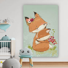 Lade das Bild in den Galerie-Viewer, Poster Niedliches Fuchsdesign Hochformat