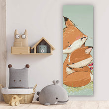 Lade das Bild in den Galerie-Viewer, Aluminiumbild Niedliches Fuchsdesign Panorama Hoch