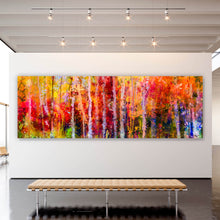 Lade das Bild in den Galerie-Viewer, Acrylglasbild Gemälde Bunte Herbstlandschaft Panorama