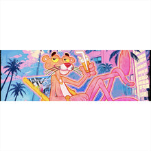 Lade das Bild in den Galerie-Viewer, Poster Panther in tropischem Strandflair Pop Art Panorama