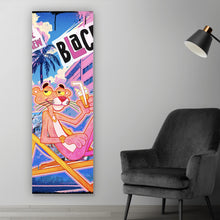 Lade das Bild in den Galerie-Viewer, Poster Panther in tropischem Strandflair Pop Art Panorama Hoch