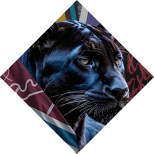 Lade das Bild in den Galerie-Viewer, Acrylglasbild Panther und Fische modern Raute