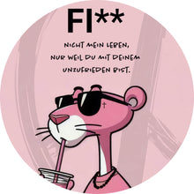 Lade das Bild in den Galerie-Viewer, Aluminiumbild gebürstet Peace Panther mit Spruch Kreis