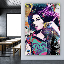 Lade das Bild in den Galerie-Viewer, Leinwandbild Pop Art Amy Hochformat