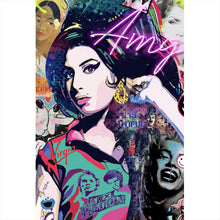 Lade das Bild in den Galerie-Viewer, Leinwandbild Pop Art Amy Hochformat