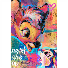 Lade das Bild in den Galerie-Viewer, Poster Pop Art Bamby mit Hase Hochformat