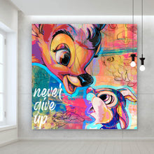 Lade das Bild in den Galerie-Viewer, Poster Pop Art Bamby mit Hase Quadrat