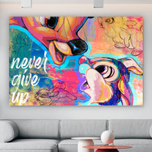 Lade das Bild in den Galerie-Viewer, Poster Pop Art Bamby mit Hase Querformat