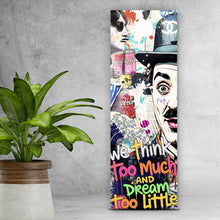 Lade das Bild in den Galerie-Viewer, Acrylglasbild Pop Art Collage mit ikonischen Figuren und lebendigen Farben Panorama Hoch