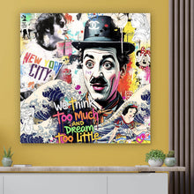 Lade das Bild in den Galerie-Viewer, Aluminiumbild Pop Art Collage mit ikonischen Figuren und lebendigen Farben Quadrat