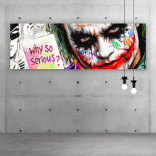Lade das Bild in den Galerie-Viewer, Leinwandbild Pop Art Joker mit Karte Panorama