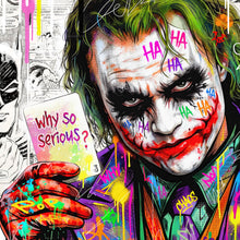 Lade das Bild in den Galerie-Viewer, Acrylglasbild Pop Art Joker mit Karte Quadrat