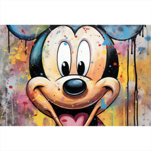 Lade das Bild in den Galerie-Viewer, Aluminiumbild Pop Art Micky Portrait Querformat