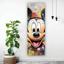 Lade das Bild in den Galerie-Viewer, Spannrahmenbild Pop Art Micky Portrait Panorama Hoch