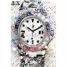 Lade das Bild in den Galerie-Viewer, Poster Pop Art Uhr Bling Hochformat