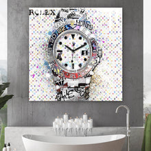 Lade das Bild in den Galerie-Viewer, Poster Pop Art Uhr Bling Quadrat