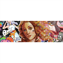 Lade das Bild in den Galerie-Viewer, Acrylglasbild Pop Art Venus mit Comic Figuren Panorama