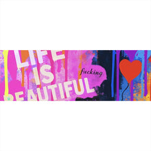 Lade das Bild in den Galerie-Viewer, Leinwandbild Pop Art Wandbild mit inspirierendem Zitat Panorama