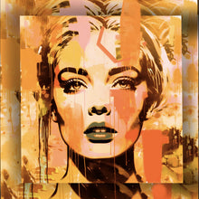 Lade das Bild in den Galerie-Viewer, Poster Porträt einer Frau in abstrakter Form Quadrat