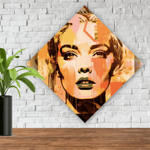 Lade das Bild in den Galerie-Viewer, Poster Porträt einer Frau in abstrakter Form Raute