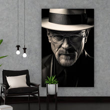 Lade das Bild in den Galerie-Viewer, Poster Porträt eines Mannes mit Hut und Brille Hochformat