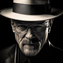 Lade das Bild in den Galerie-Viewer, Poster Porträt eines Mannes mit Hut und Brille Quadrat