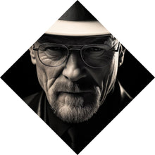 Lade das Bild in den Galerie-Viewer, Acrylglasbild Porträt eines Mannes mit Hut und Brille Raute