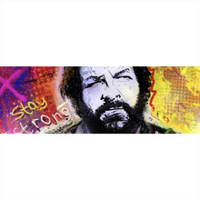 Lade das Bild in den Galerie-Viewer, Acrylglasbild Portrait Schauspieler in Graffiti Optik Panorama