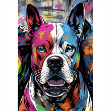 Lade das Bild in den Galerie-Viewer, Poster Portrait von drei Hunden Pop Art Hochformat