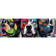 Lade das Bild in den Galerie-Viewer, Poster Portrait von drei Hunden Pop Art Panorama