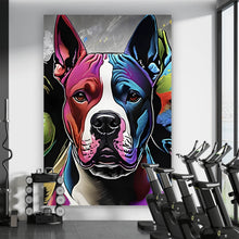 Lade das Bild in den Galerie-Viewer, Poster Portrait von drei markanten Hunden Hochformat