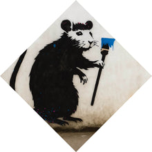 Lade das Bild in den Galerie-Viewer, Leinwandbild Ratte mit provokanter Botschaft Raute