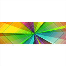 Lade das Bild in den Galerie-Viewer, Leinwandbild Regenbogen Geometrie Panorama