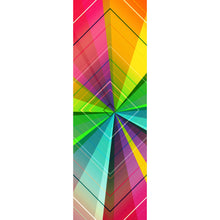 Lade das Bild in den Galerie-Viewer, Leinwandbild Regenbogen Geometrie Panorama Hoch