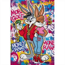 Lade das Bild in den Galerie-Viewer, Aluminiumbild Reiche Hasengang Graffiti Hochformat
