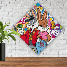 Lade das Bild in den Galerie-Viewer, Acrylglasbild Reiche Hasengang Graffiti Raute
