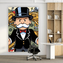 Lade das Bild in den Galerie-Viewer, Poster Reicher Mann Geldscheine Diamanten Kunst Hochformat