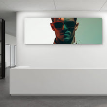 Lade das Bild in den Galerie-Viewer, Leinwandbild Rennfahrer Porträt Panorama