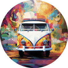 Lade das Bild in den Galerie-Viewer, Aluminiumbild Retro Bus Abstrakt Kreis