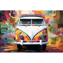 Lade das Bild in den Galerie-Viewer, Poster Retro Bus Abstrakt Querformat