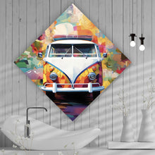 Lade das Bild in den Galerie-Viewer, Aluminiumbild Retro Bus Abstrakt Raute