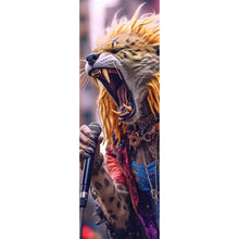 Lade das Bild in den Galerie-Viewer, Poster Rockiger Leopard der singt Panorama Hoch