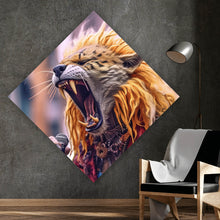 Lade das Bild in den Galerie-Viewer, Leinwandbild Rockiger Leopard der singt Raute