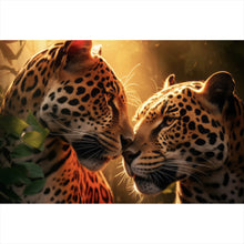 Lade das Bild in den Galerie-Viewer, Poster Romantisches Leoparden Paar Querformat