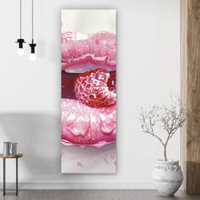 Lade das Bild in den Galerie-Viewer, Acrylglasbild Rosa Lippen mit Früchten Panorama Hoch