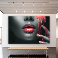 Lade das Bild in den Galerie-Viewer, Poster Rote Lippen Querformat