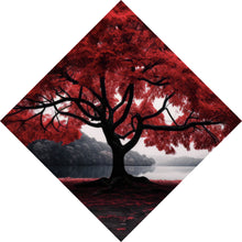 Lade das Bild in den Galerie-Viewer, Poster Roter Baum an mystischem See Raute